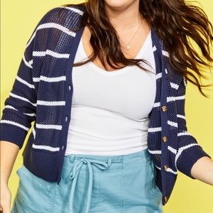 NWT - OLD NAVY Button Front Striped Cartigan